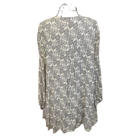 Umgee Navy Floral Boho Tunic Dress Top Size Large Women’s - Picture 2 of 7